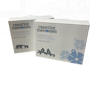 Creative Memories punches. Set of two. Polar bear and cardinal